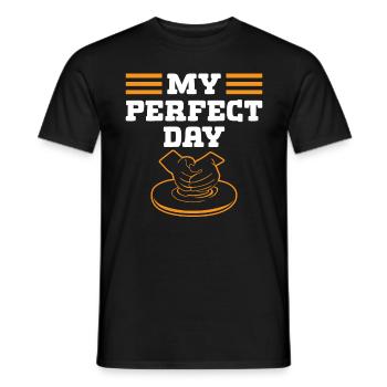 My perfect Day - Men's T-Shirt - black - Front - AI Model Male 178 light (178cm)