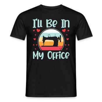 Je serai dans mon bureau - T-shirt homme - noir - Devant - AI Model Male 178 light (178cm)