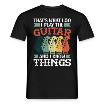 That's what i do i play the Guitar and i - Men's T-Shirt - black - Front - AI Model Male 178 light (178cm)