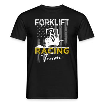 Forklift Racing Team - Forklift Driver - Men's T-Shirt - black - Front - AI Model Male 178 light (178cm)