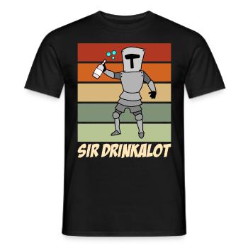 Chevalier vampire buveur de bière Schnaps - T-shirt homme - noir - Devant - AI Model Male 178 light (178cm)