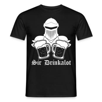 Beer Knight Vampire Buvant du schnaps - T-shirt homme - noir - Devant - AI Model Male 178 light (178cm)