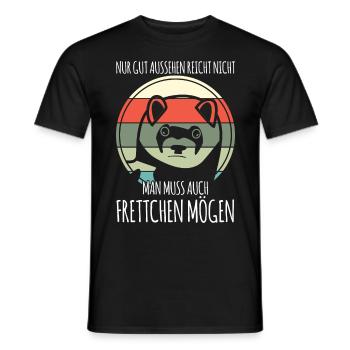 Frettchen - Männer T-Shirt - Schwarz - Vorne - AI Model Male 178 light (178cm)