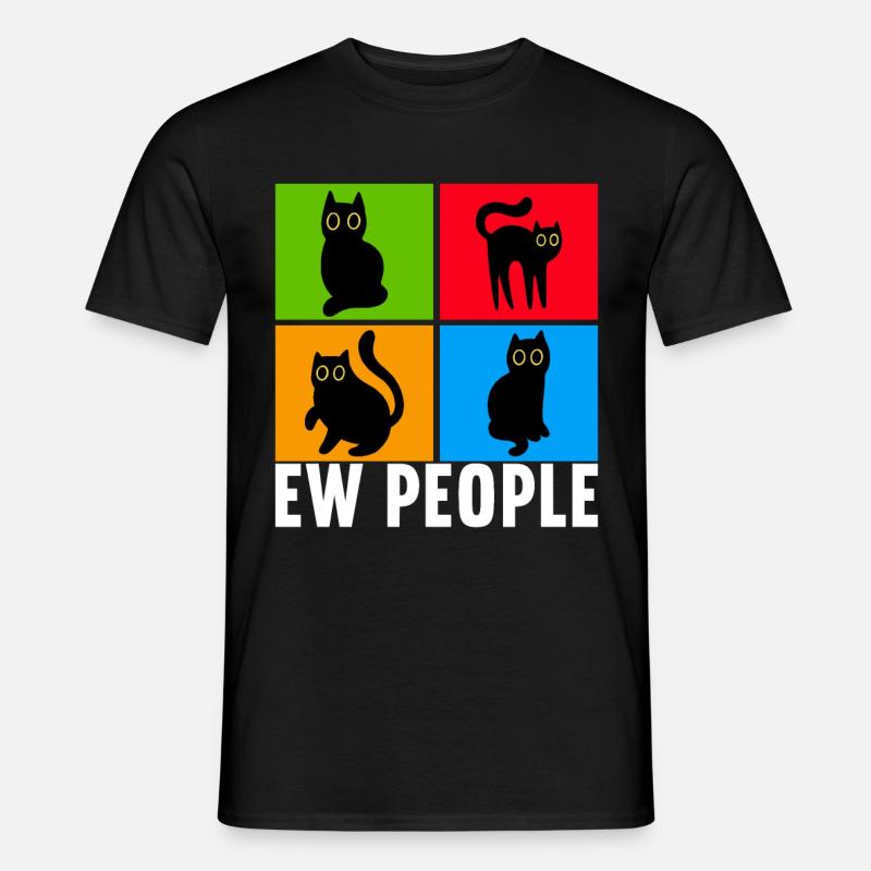 Katzen Misanthrop Sarkasmus - Männer T-Shirt - Schwarz