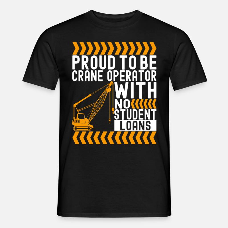 Kranführer Kranfahrer - Männer T-Shirt - Schwarz