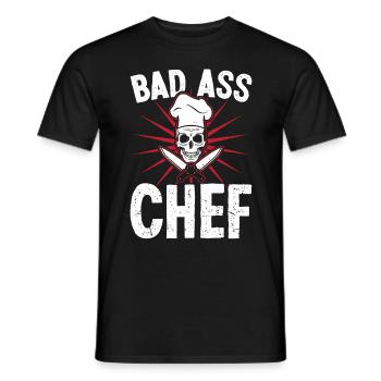 Bad Ass Chef - Männer T-Shirt - Schwarz - Vorne - AI Model Male 178 light (178cm)