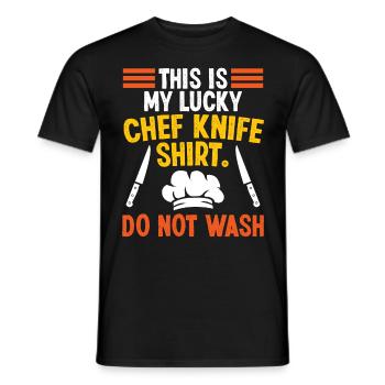 C’est mon couteau porte-bonheur, ne vous lavez pas - T-shirt homme - noir - Devant - AI Model Male 178 light (178cm)
