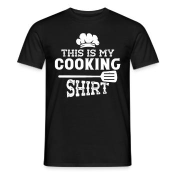 This is my Cooking - Men's T-Shirt - black - Front - AI Model Male 178 light (178cm)