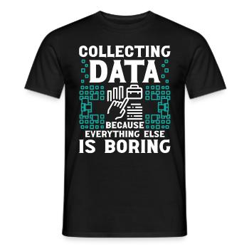 Collecte de données parce que tout le reste - T-shirt homme - noir - Devant - AI Model Male 178 light (178cm)