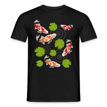Koi Carp Pond Kois - T-shirt homme - noir - Devant - AI Model Male 178 light (178cm)