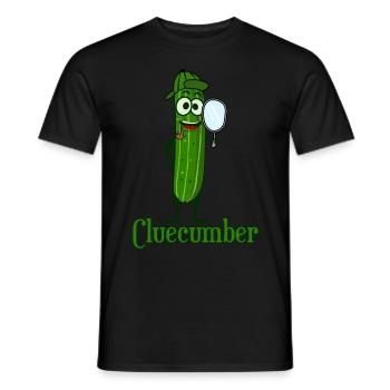 Gurken Detektiv Cluecumber Gurke - Männer T-Shirt - Schwarz - Vorne - AI Model Male 178 light (178cm)