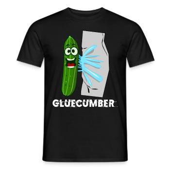 Gurke mit Kleber Gluecumber Gurken - Männer T-Shirt - Schwarz - Vorne - AI Model Male 178 light (178cm)