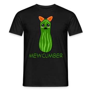 Gurken Katze Mewcumber Gurke - Männer T-Shirt - Schwarz - Vorne - AI Model Male 178 light (178cm)