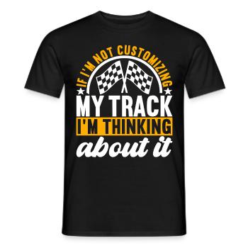 Slotcar Slotracing - Männer T-Shirt - Schwarz - Vorne - AI Model Male 178 light (178cm)