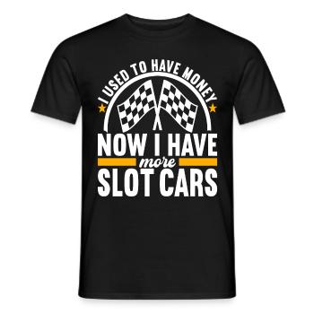 Slotcar Slotracing - Men's T-Shirt - black - Front - AI Model Male 178 light (178cm)