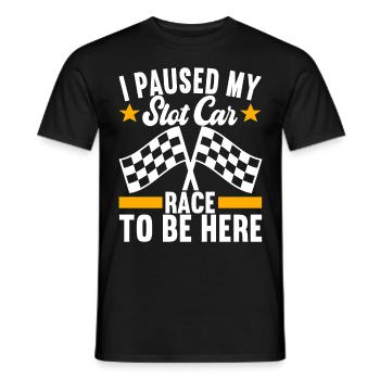 Slotcar Slotracing - Männer T-Shirt - Schwarz - Vorne - AI Model Male 178 light (178cm)
