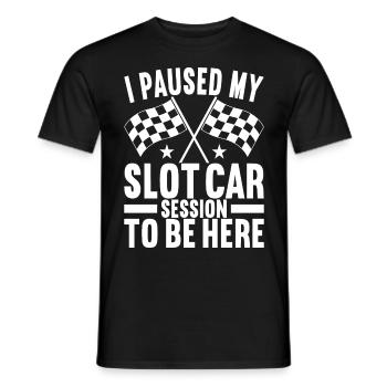 Slotcar Slotracing - Männer T-Shirt - Schwarz - Vorne - AI Model Male 178 light (178cm)