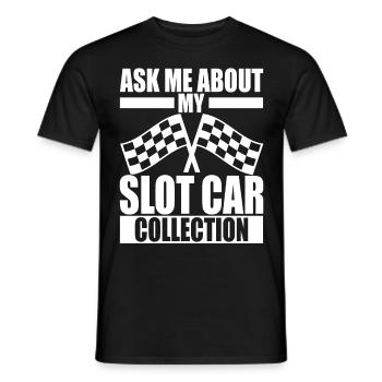 Slotcar Slotracing - Männer T-Shirt - Schwarz - Vorne - AI Model Male 178 light (178cm)