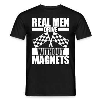 Slotcar Slotracing - Men's T-Shirt - black - Front - AI Model Male 178 light (178cm)