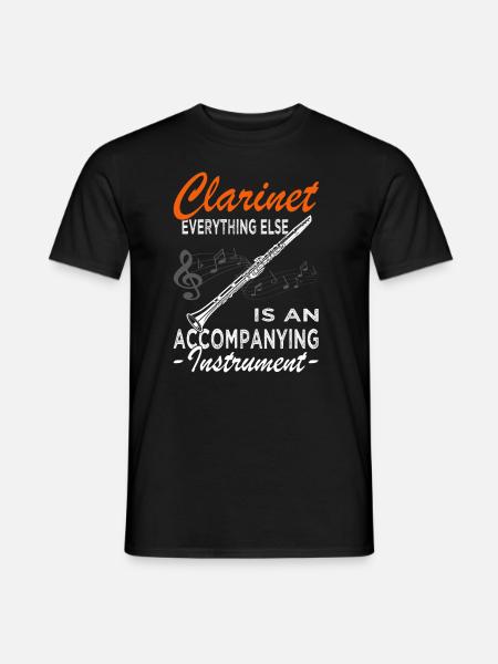Klarinette - Klarinettist - Orchester - Männer T-Shirt - Schwarz