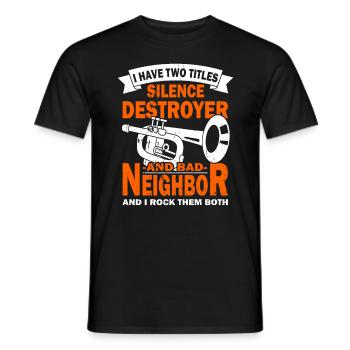 Trumpet - Trumpeter - Trumpet player Orchesta - Men's T-Shirt - black - Front - AI Model Male 178 light (178cm)