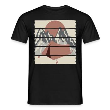 Alpinisme Randonnées Trekking Camping - T-shirt homme - noir - Devant - AI Model Male 178 light (178cm)