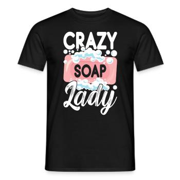 Savonnier fabrication de savon - T-shirt homme - noir - Devant - AI Model Male 178 light (178cm)
