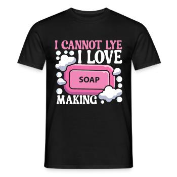 Savonnier fabrication de savon - T-shirt homme - noir - Devant - AI Model Male 178 light (178cm)