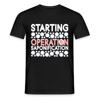 Savonnier fabrication de savon - T-shirt homme - noir - Devant - AI Model Male 178 light (178cm)