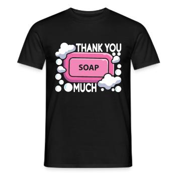 Savonnier fabrication de savon - T-shirt homme - noir - Devant - AI Model Male 178 light (178cm)