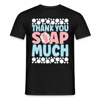 Savonnier fabrication de savon - T-shirt homme - noir - Devant - AI Model Male 178 light (178cm)