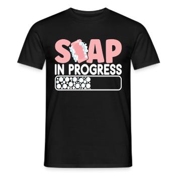 Savonnier fabrication de savon - T-shirt homme - noir - Devant - AI Model Male 178 light (178cm)