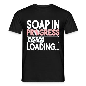 Savonnier fabrication de savon - T-shirt homme - noir - Devant - AI Model Male 178 light (178cm)