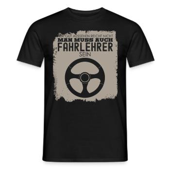 Fahrlehrer Fahrlererin Fahrschullehrer - Männer T-Shirt - Schwarz - Vorne - AI Model Male 178 light (178cm)