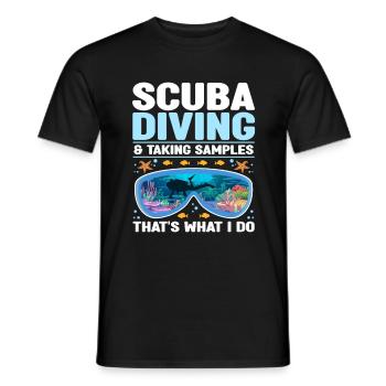 Dictons des biologistes marins | Cadeaux de biologie marine - T-shirt homme - noir - Devant - AI Model Male 178 light (178cm)