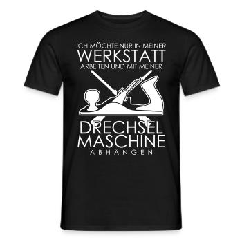 Drechsler Spruch Drechseln - Männer T-Shirt - Schwarz - Vorne - AI Model Male 178 light (178cm)