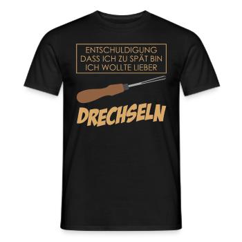 Drechsler Drechseln Tischler Schreiner - Männer T-Shirt - Schwarz - Vorne - AI Model Male 178 light (178cm)