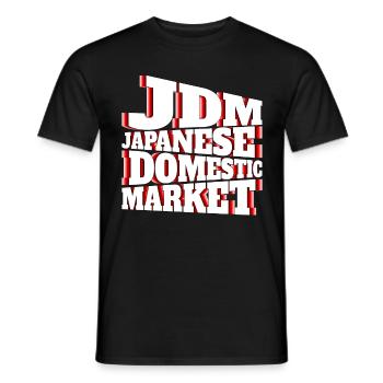 JDM Marché intérieur japonais Sport automobile - T-shirt homme - noir - Devant - AI Model Male 178 light (178cm)