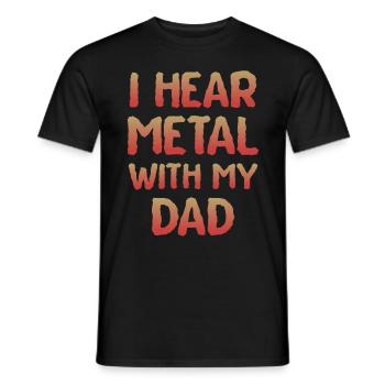 J’écoute du metal avec mon T-shirt Papa pour enfants - T-shirt homme - noir - Devant - AI Model Male 178 light (178cm)