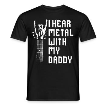 J’entends du métal avec mon t-shirt de papa pour - T-shirt homme - noir - Devant - AI Model Male 178 light (178cm)