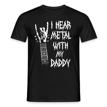 J’entends du métal avec mon t-shirt de papa pour - T-shirt homme - noir - Devant - AI Model Male 178 light (178cm)