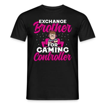 Exchance Brother pour contrôleur de jeu - T-shirt homme - noir - Devant - AI Model Male 178 light (178cm)