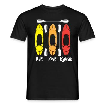 Kayak drôle de design - T-shirt homme - noir - Devant - AI Model Male 178 light (178cm)