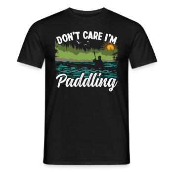 Peu m’importe, je pagaie - T-shirt homme - noir - Devant - AI Model Male 178 light (178cm)