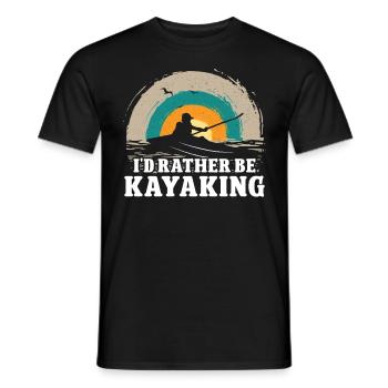 Je préfère faire du kayak - T-shirt homme - noir - Devant - AI Model Male 178 light (178cm)