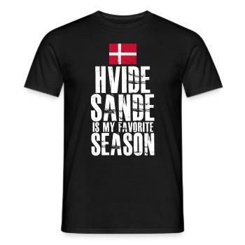 Hvide Sande Flagge Dänemark - Männer T-Shirt - Schwarz - Vorne - AI Model Male 178 light (178cm)