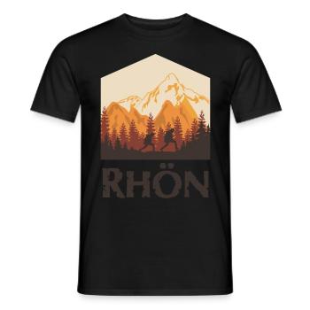Rhön Wandern und Rhöner Berge - Männer T-Shirt - Schwarz - Vorne - AI Model Male 178 light (178cm)