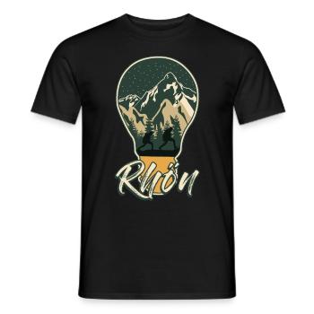 Randonnée Rhön Escalade des montagnes Rhön - T-shirt homme - noir - Devant - AI Model Male 178 light (178cm)