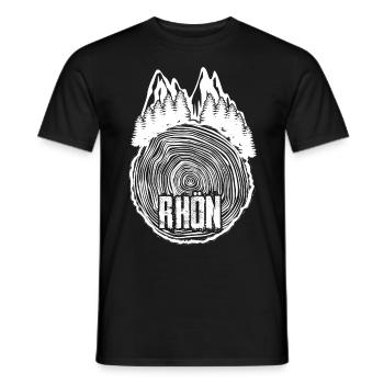 Randonnée en forêt dans les montagnes de la Rhön - T-shirt homme - noir - Devant - AI Model Male 178 light (178cm)