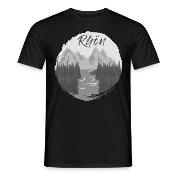 Rhön Randonnée Forêt Rivière Rhön Montagnes - T-shirt homme - noir - Devant - AI Model Male 178 light (178cm)
